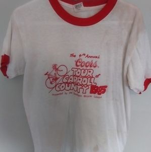 Coors Bicycle 1985 ringer t-shirt